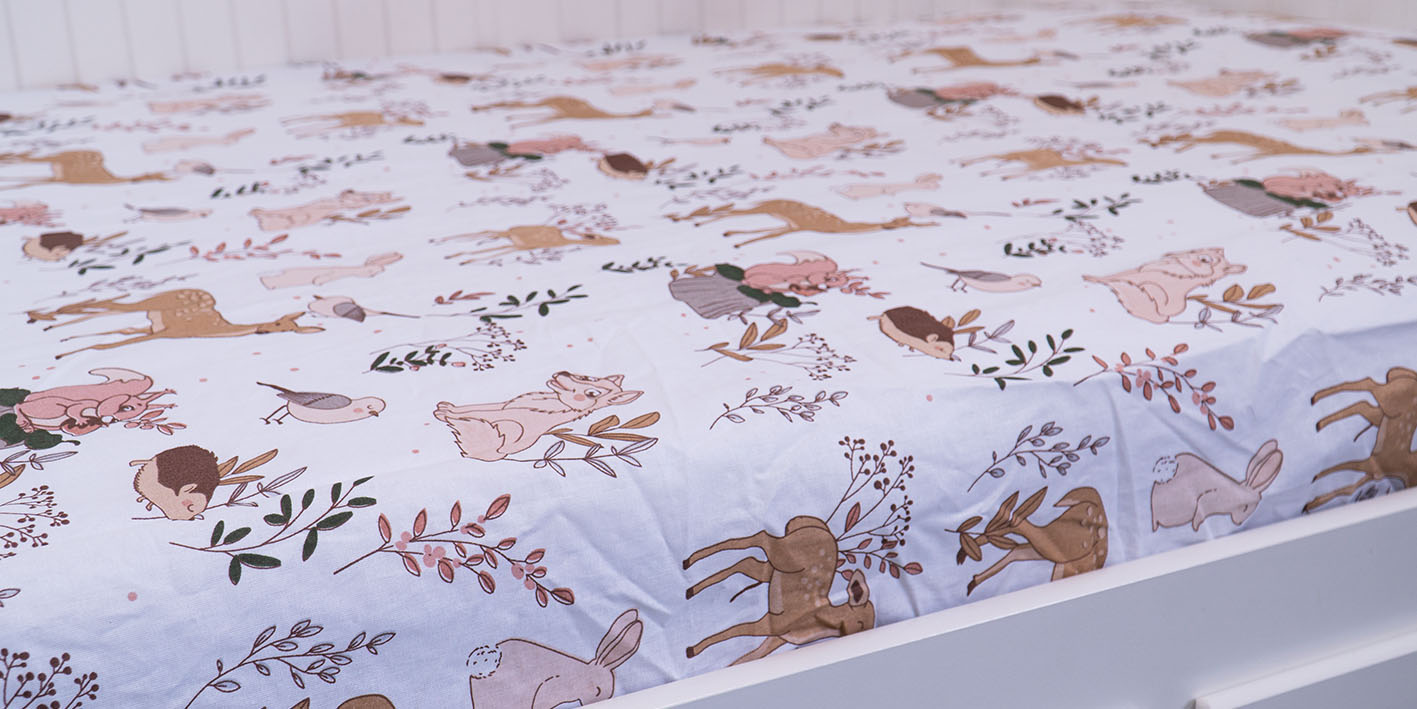 prześcieradło 80x160 wilk i zajac